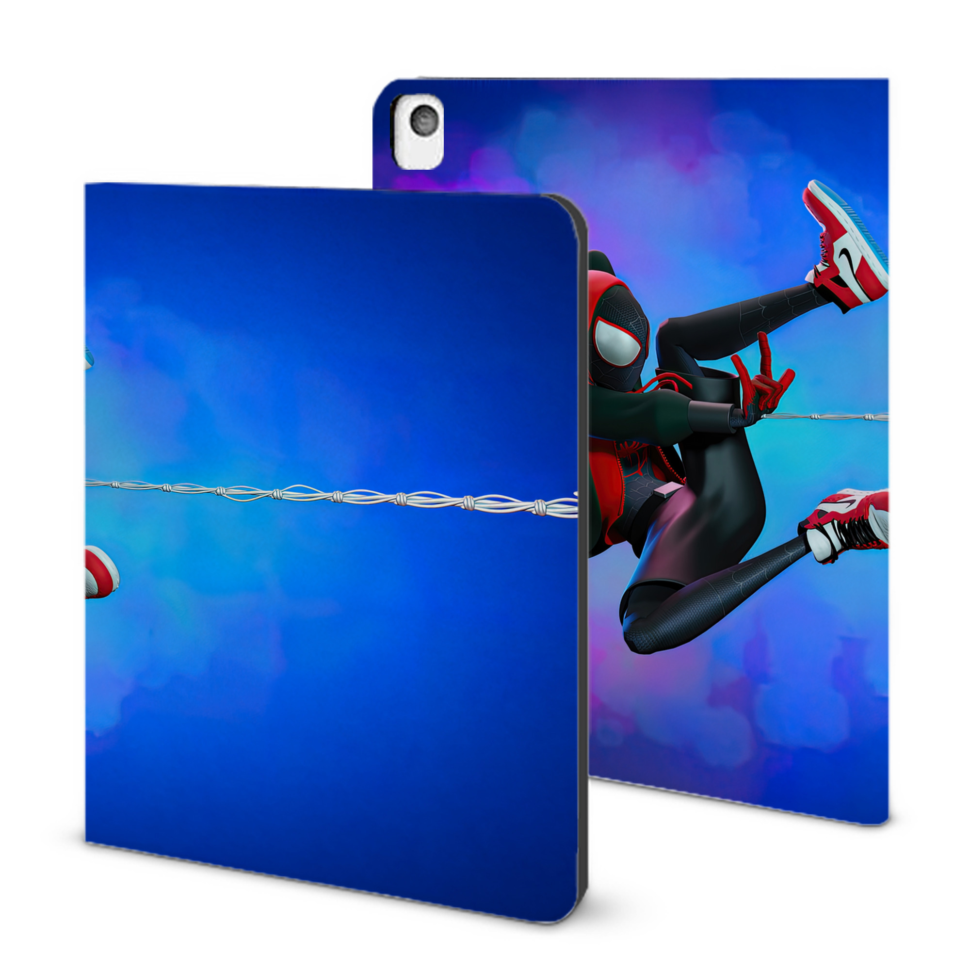 （画像用） Spider Man スパイダーマン IPadケース ペンホルダー付き ブックスタイルデザイン